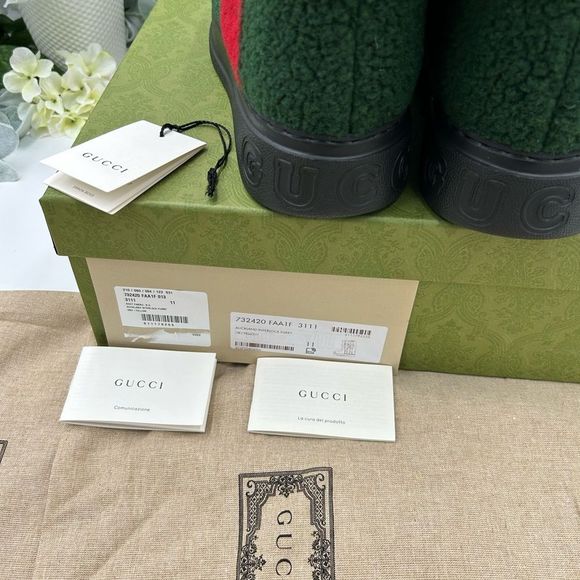 Men’s Gucci shearling boots, size 11, made in Italy - Picture 5 of 8